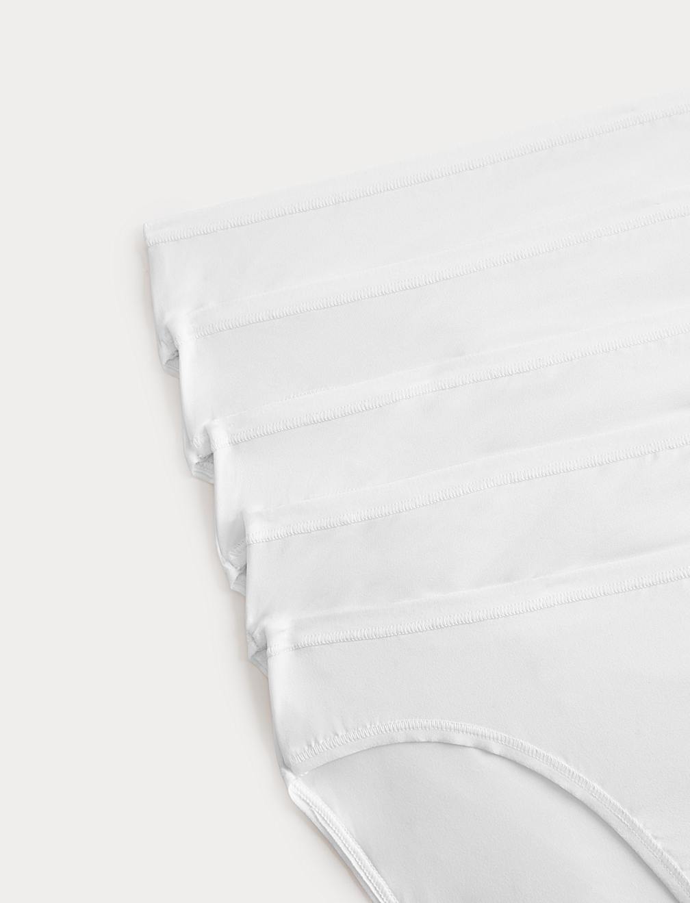 5pk Microfibre High Leg Knickers