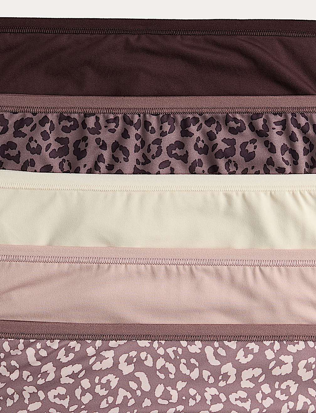5pk Microfibre High Leg Knickers