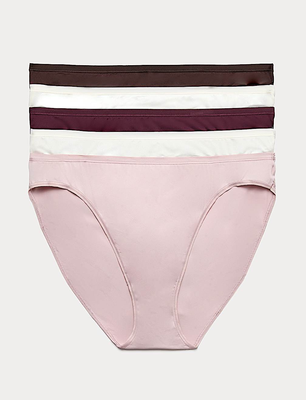 5pk Microfibre High Leg Knickers
