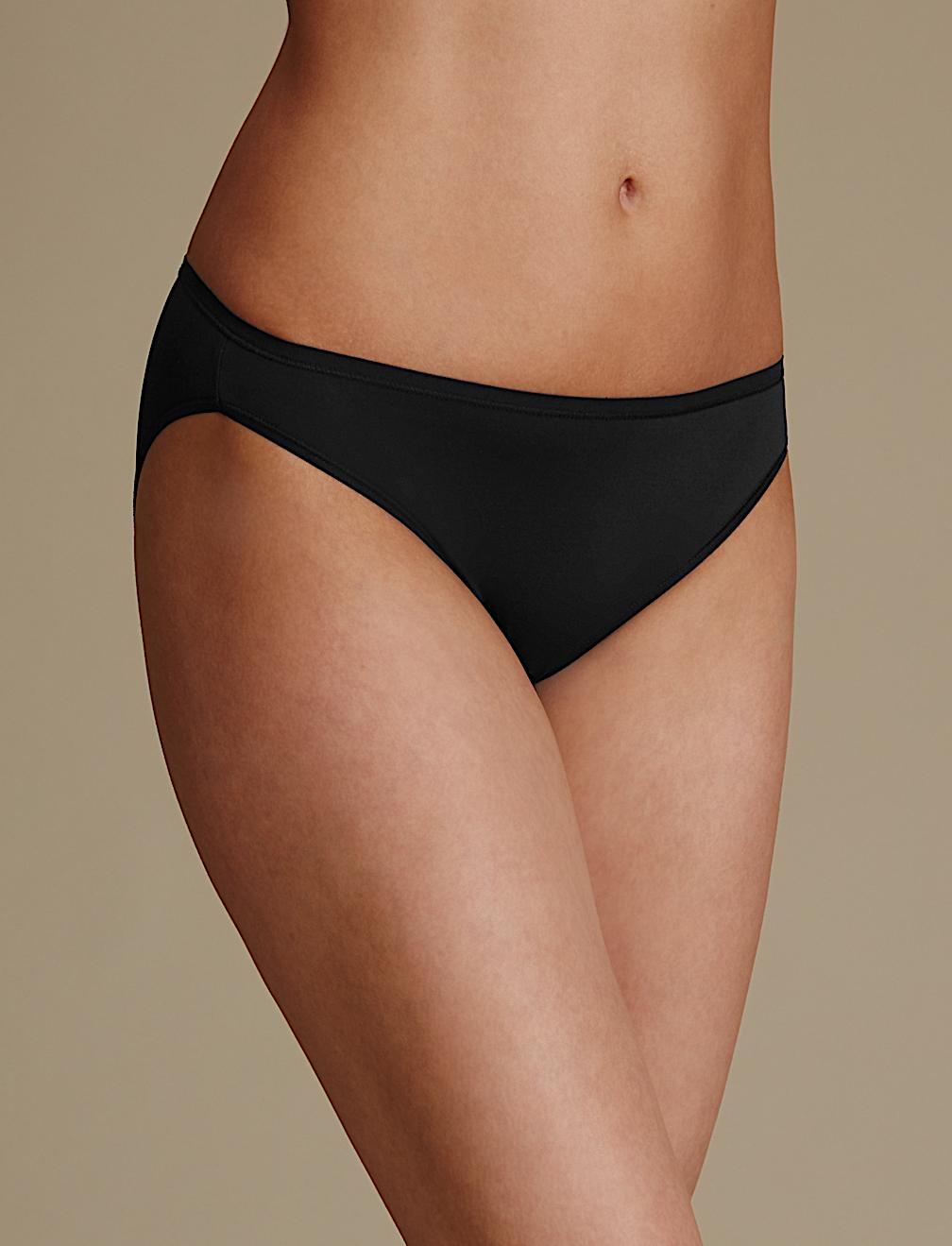 5pk Microfibre High Leg Knickers