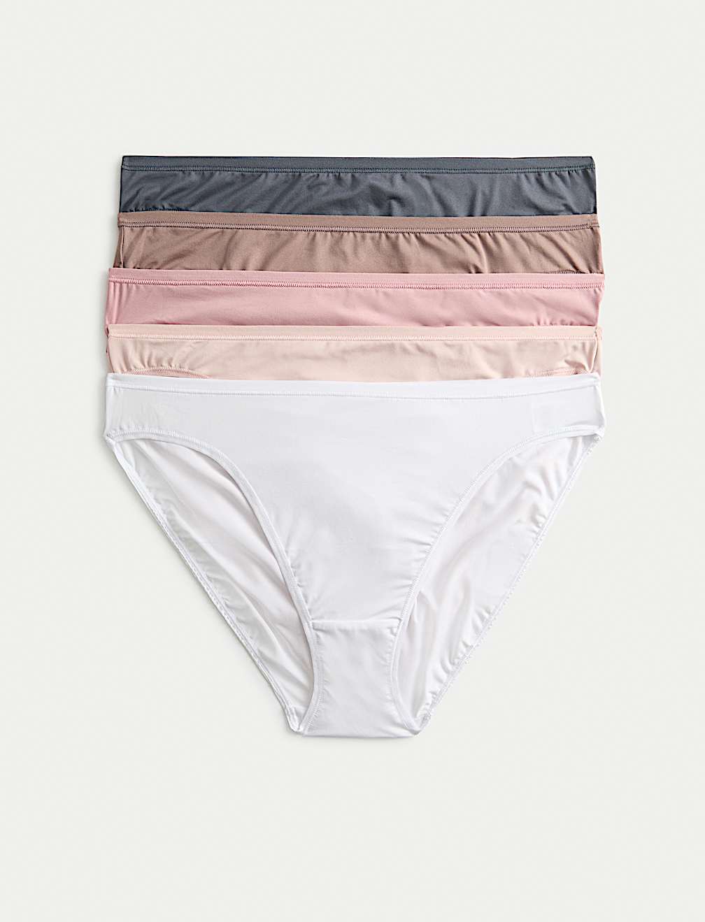 5pk Microfibre High Leg Knickers