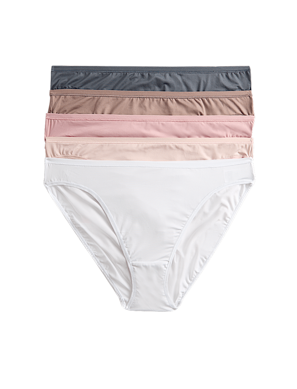 5pk Microfibre High Leg Knickers