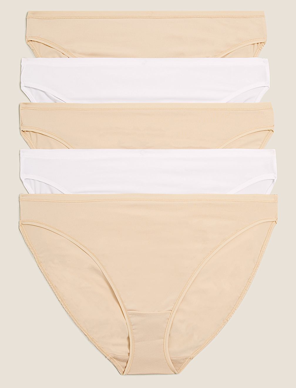 5pk Microfibre High Leg Knickers