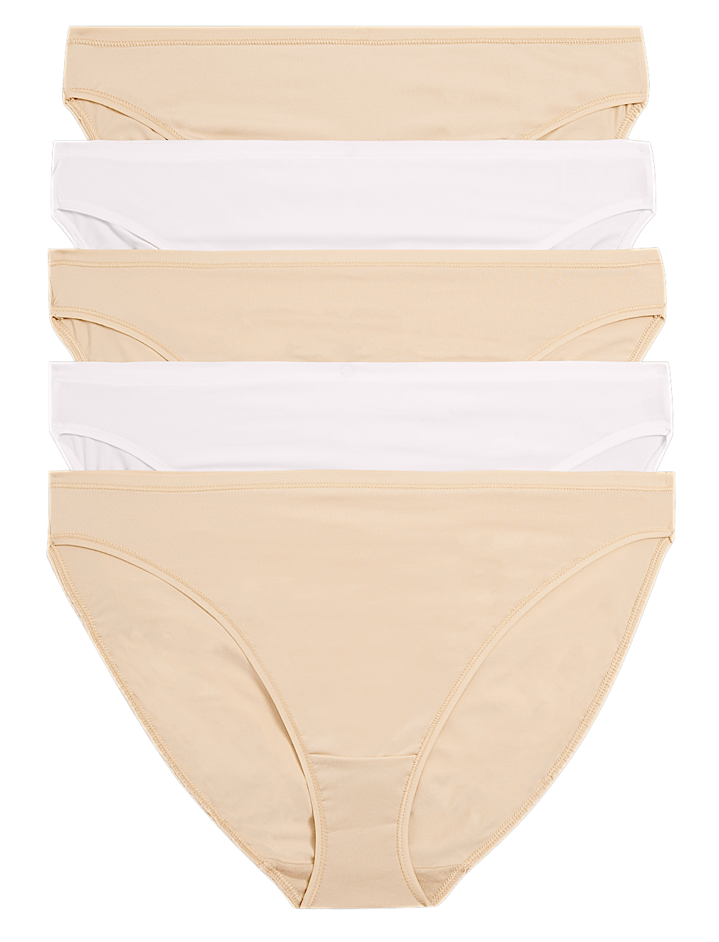 5pk Microfibre High Leg Knickers