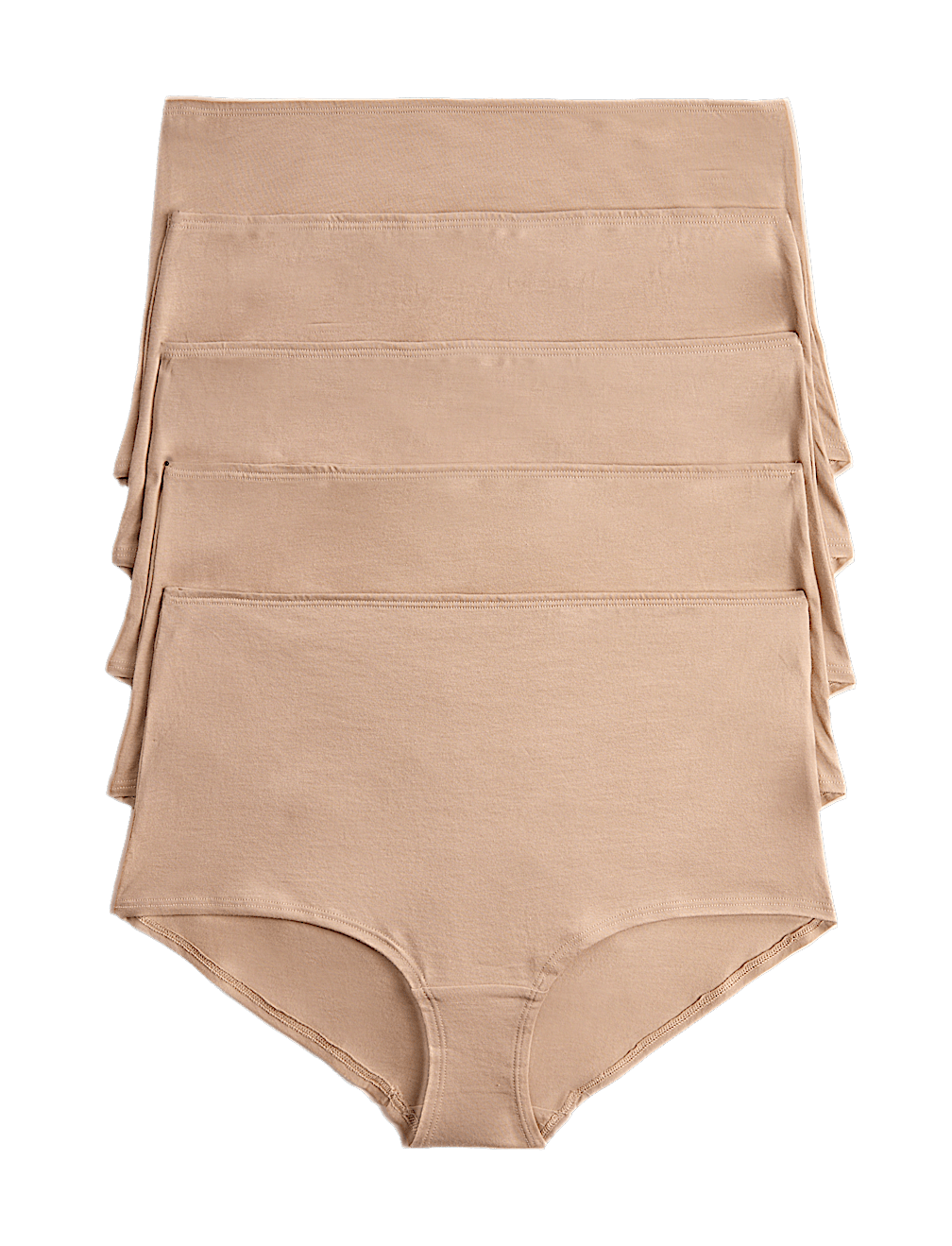 5 Pack Pure Cotton High Rise Knicker Shorts