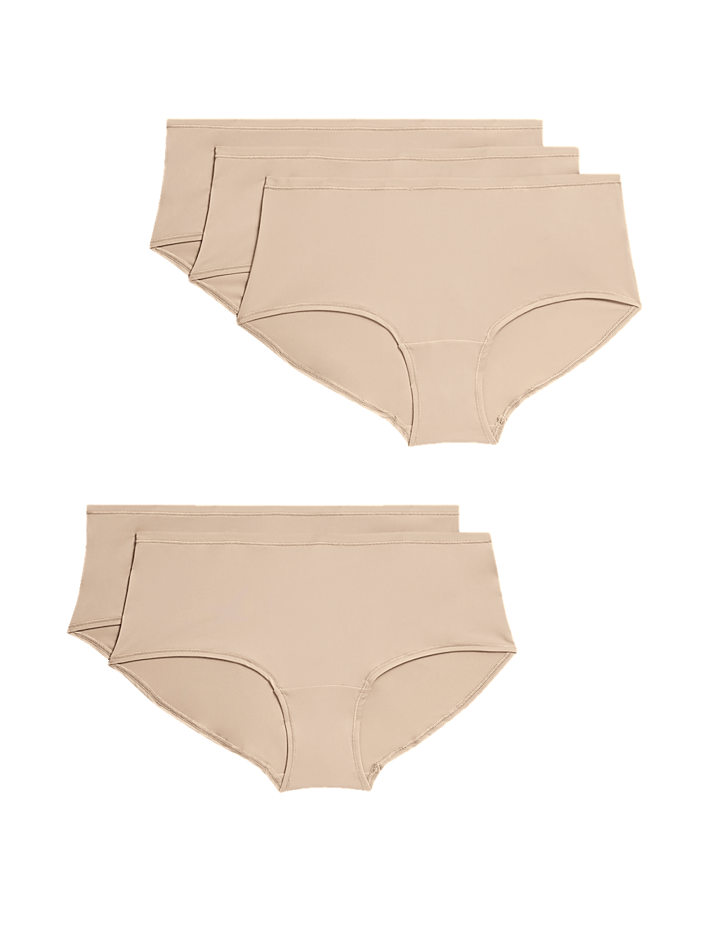 5pk No VPL Microfibre Low Rise Shorts