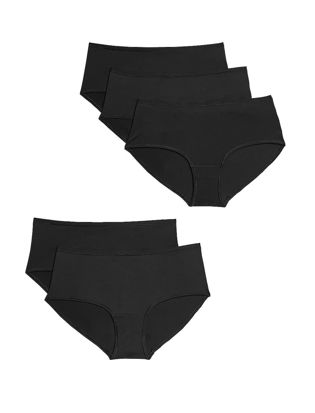 5pk No VPL Microfibre Low Rise Shorts