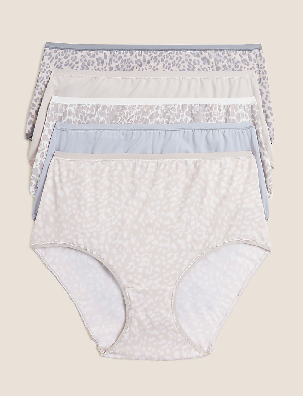 5pk No VPL Animal Print Midi Knickers