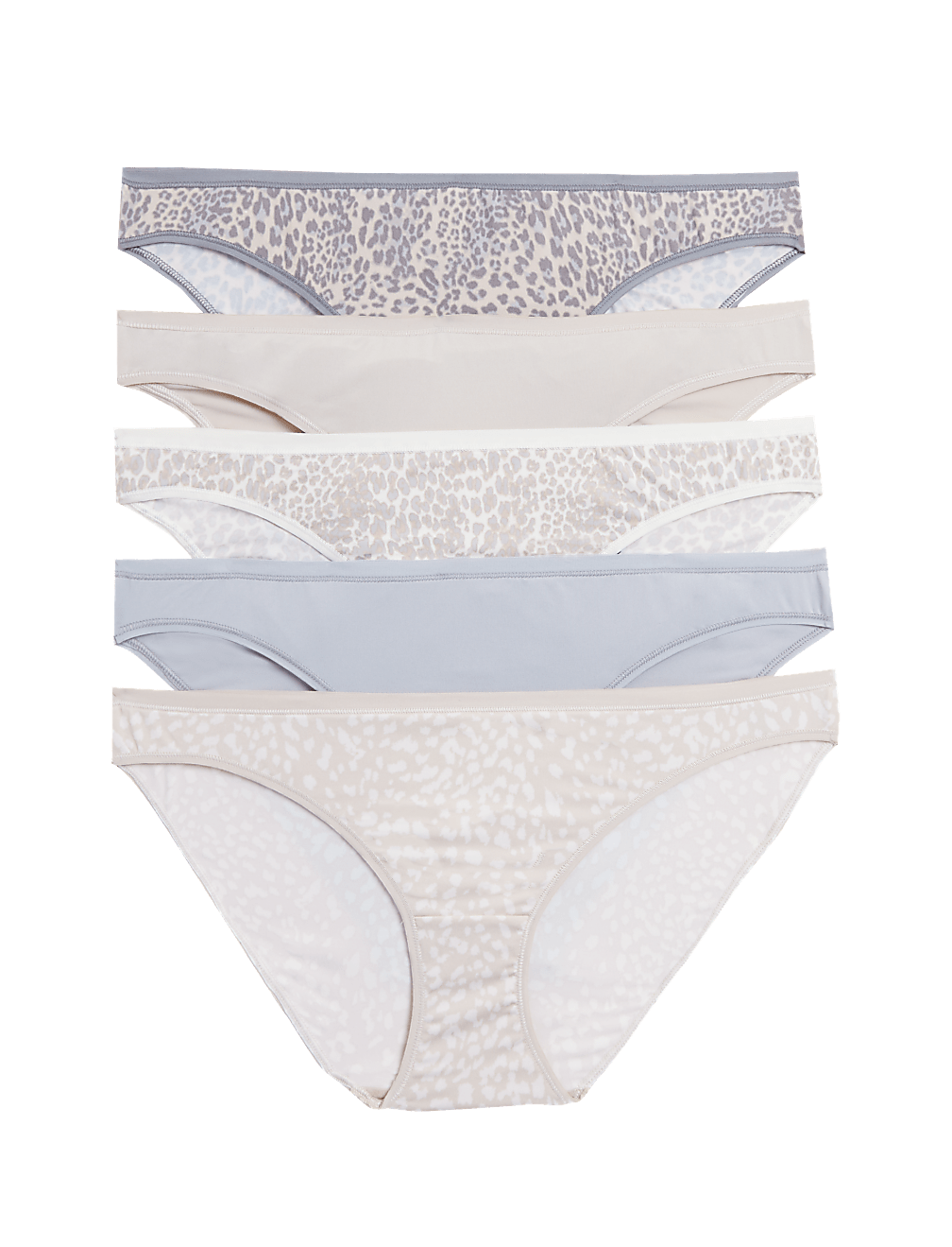 5pk No VPL Animal Print High Leg Knickers