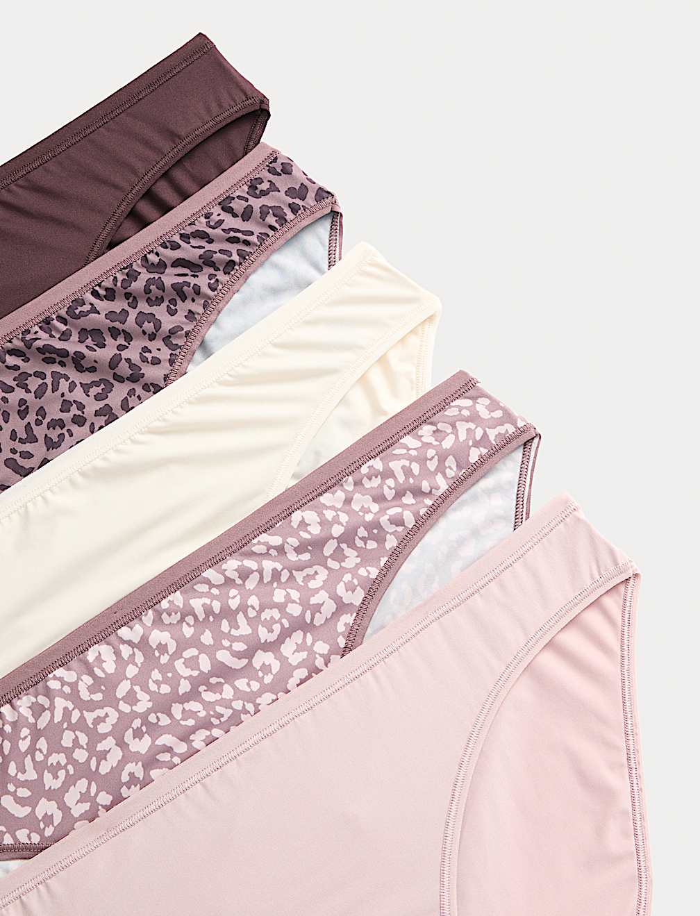 5pk Microfibre Low Rise Bikini Knickers