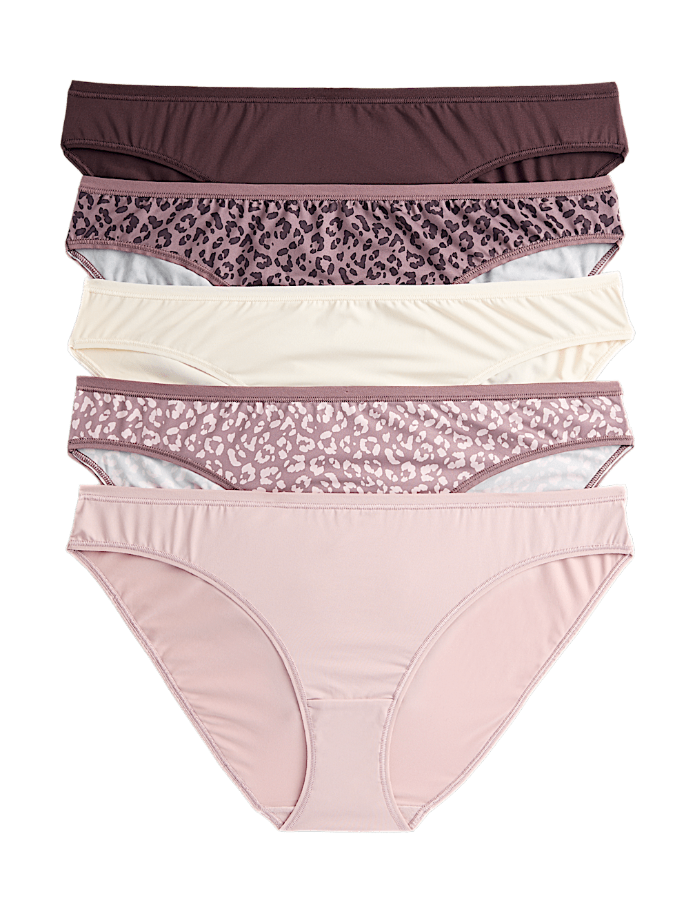 5pk Microfibre Low Rise Bikini Knickers