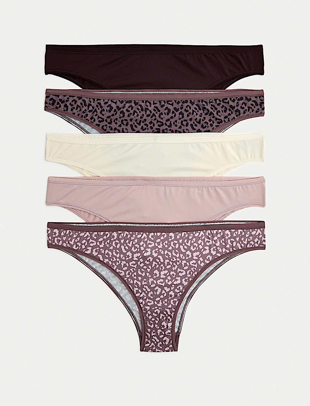 5pk Microfibre Brazilian Knickers