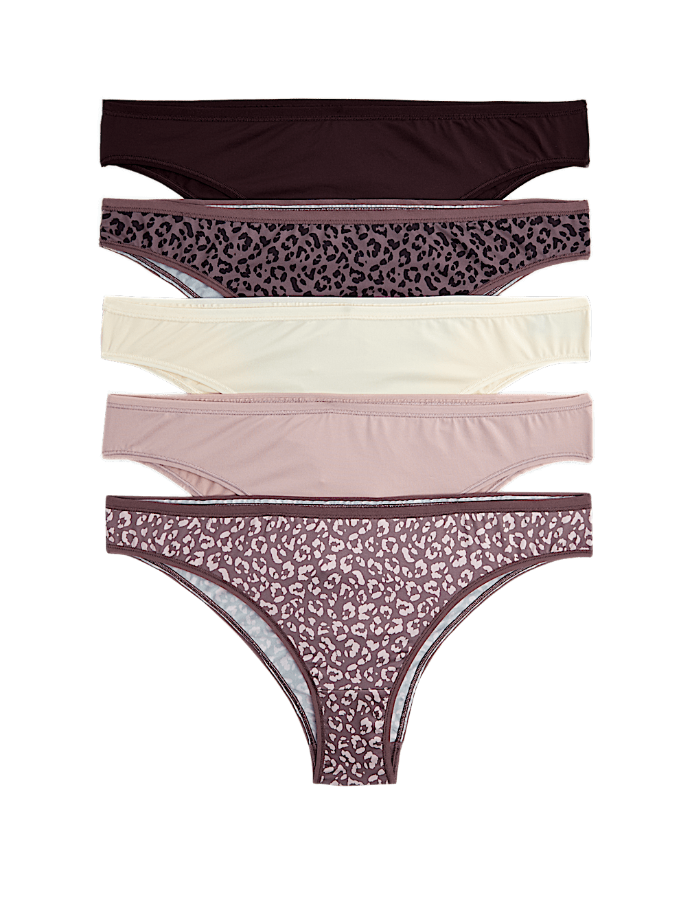 5pk Microfibre Brazilian Knickers