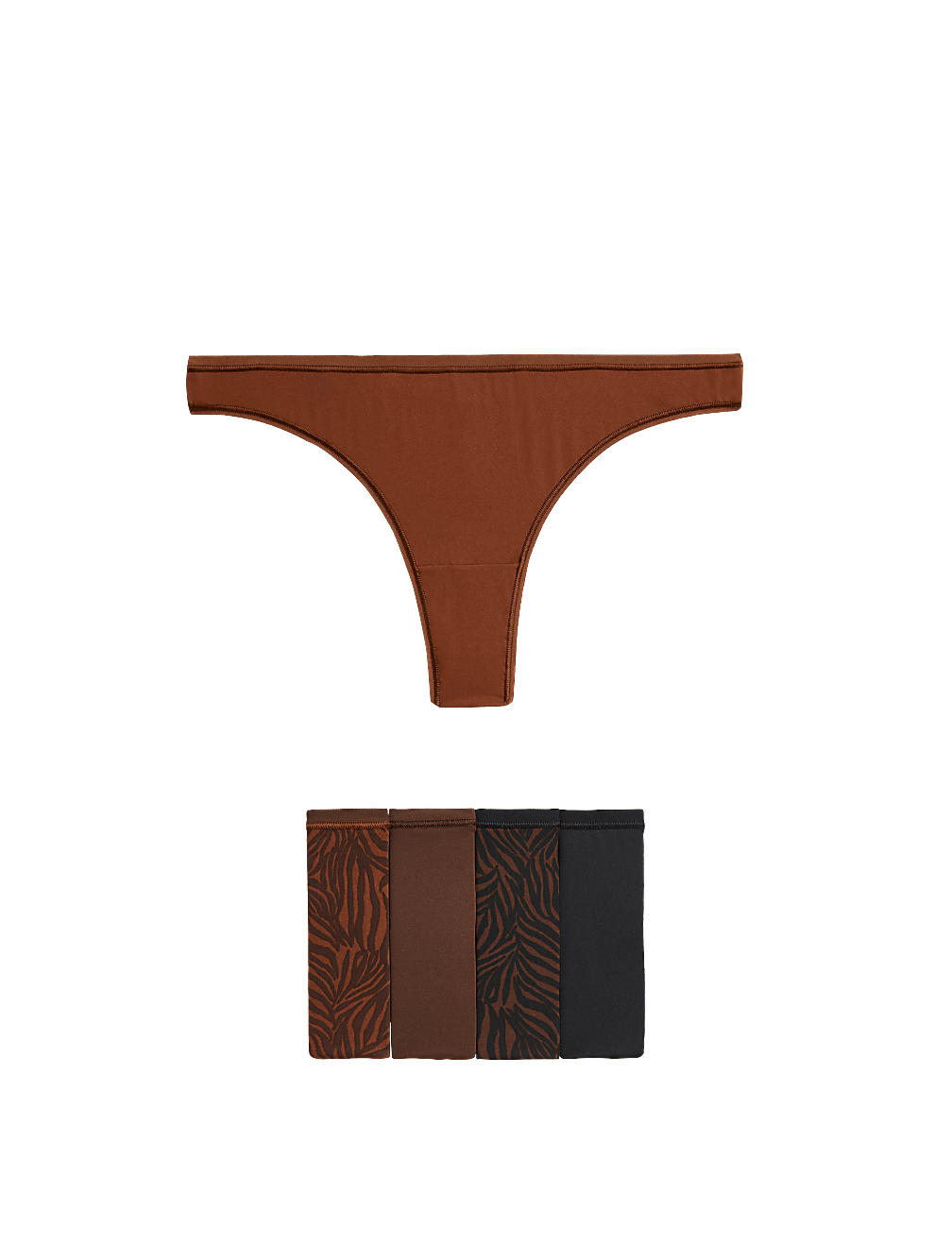 5pk No VPL Microfibre Thongs