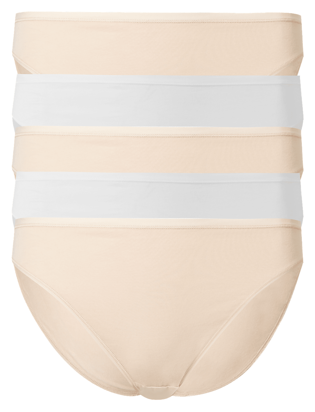 5pk Cotton Modal High Leg Knickers