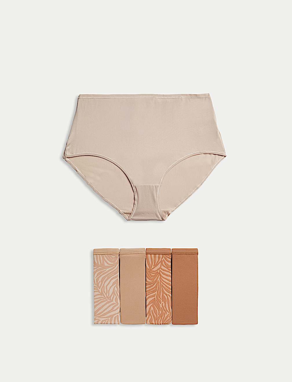 5pk Microfibre High Leg Knickers