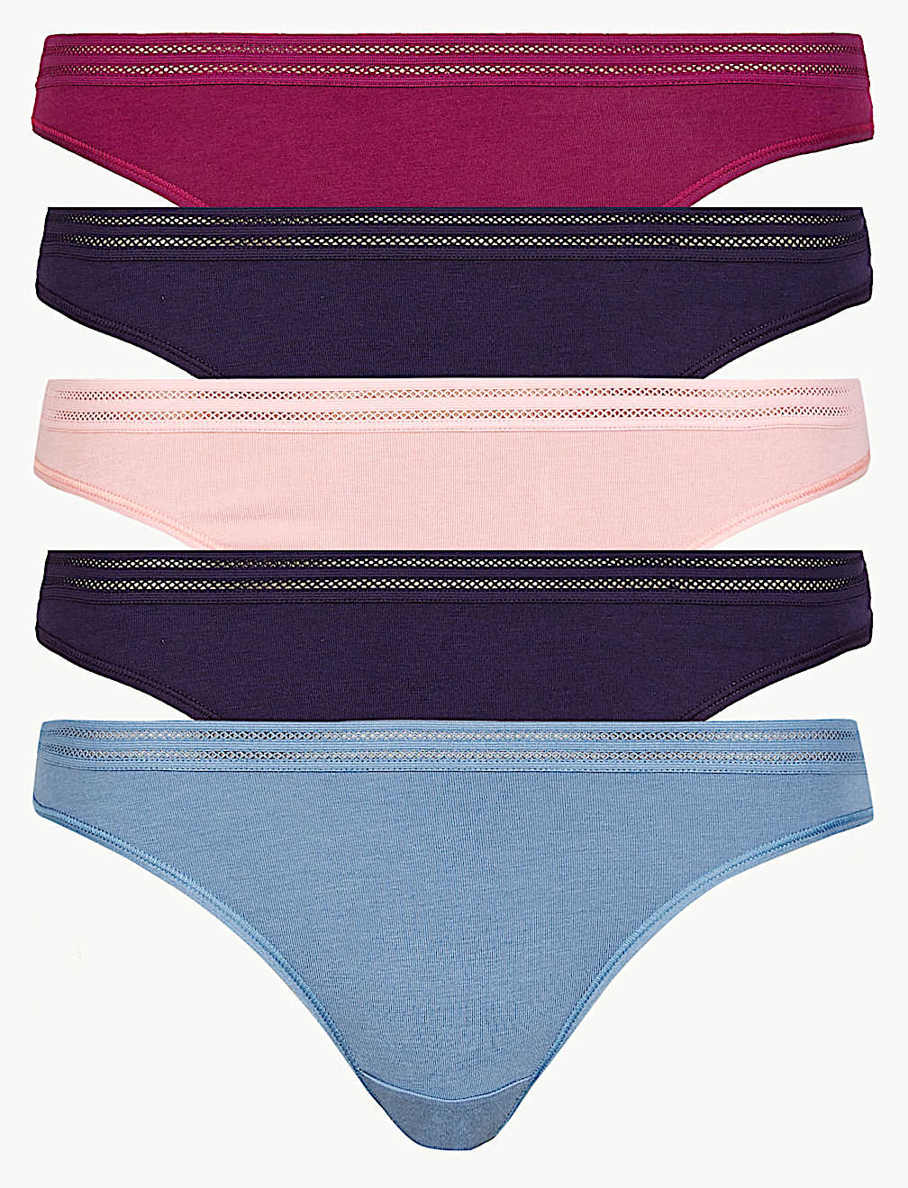 5 Pack No VPL Thongs