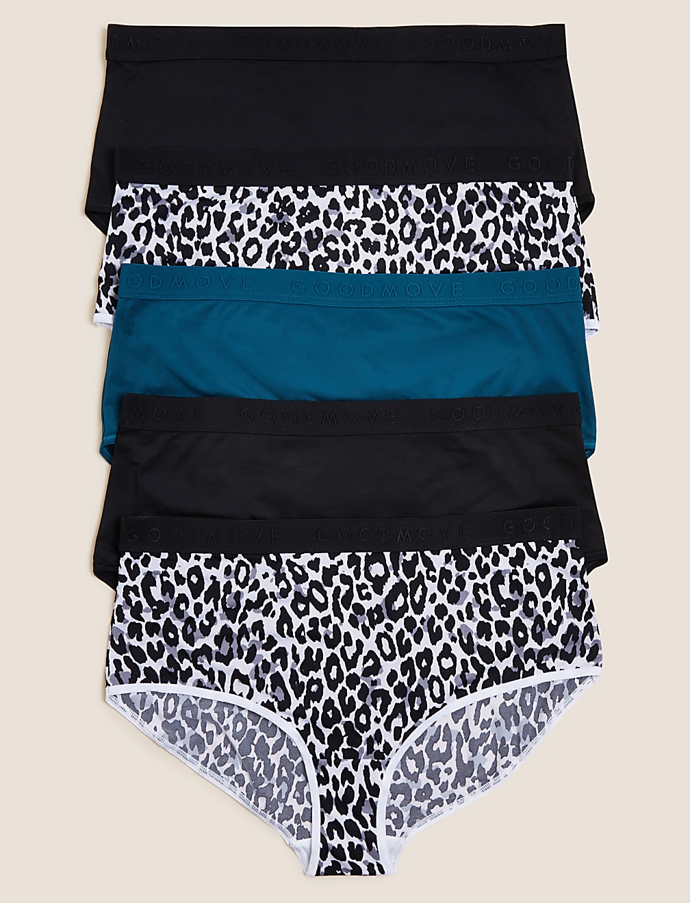 Buy 5pk No-VPL Microfibre High Rise Shorts at Marks & Spencer
