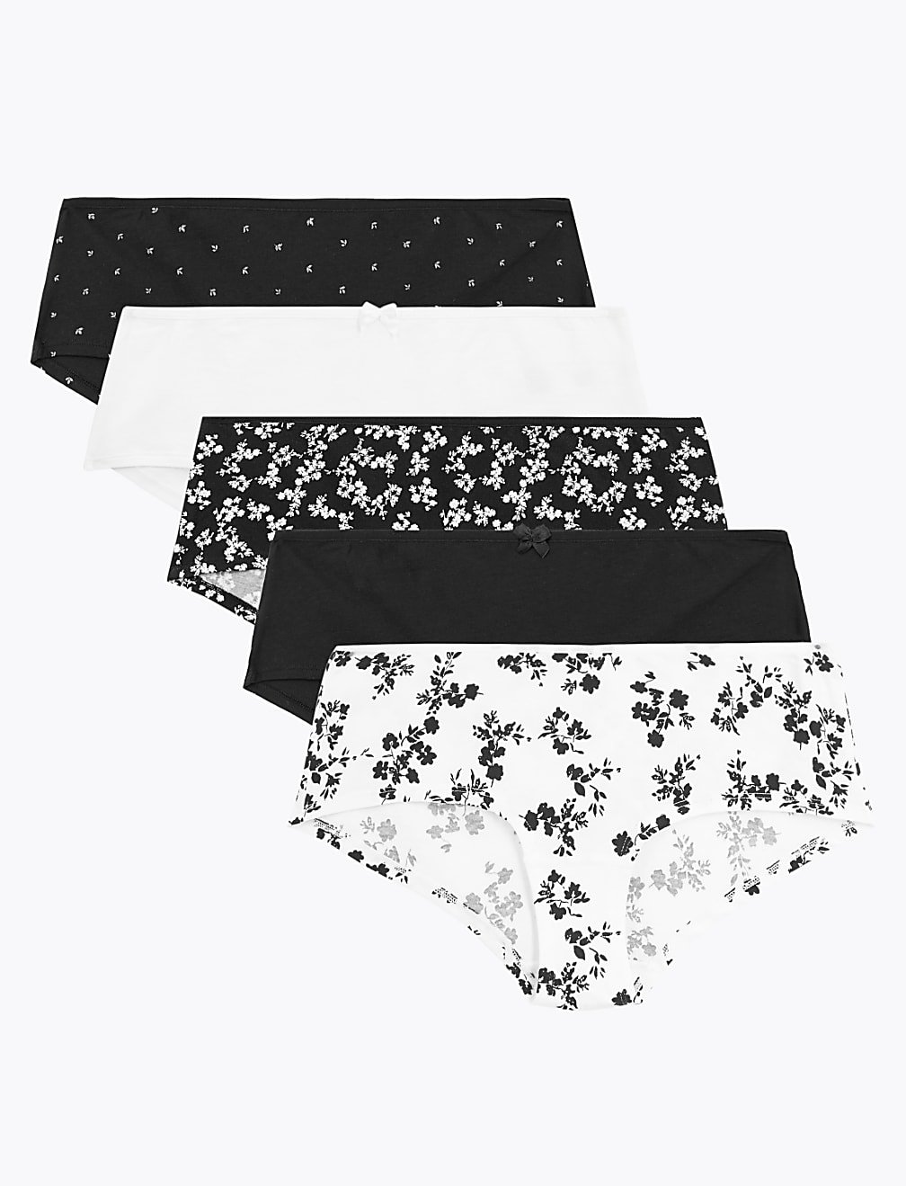 5pk Cotton Lycra&reg; Low Rise Shorts