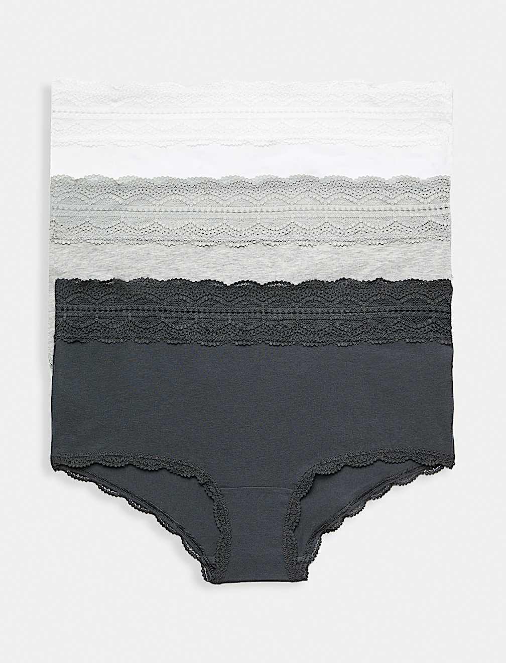 3pk Cotton Rich High Rise Shorts