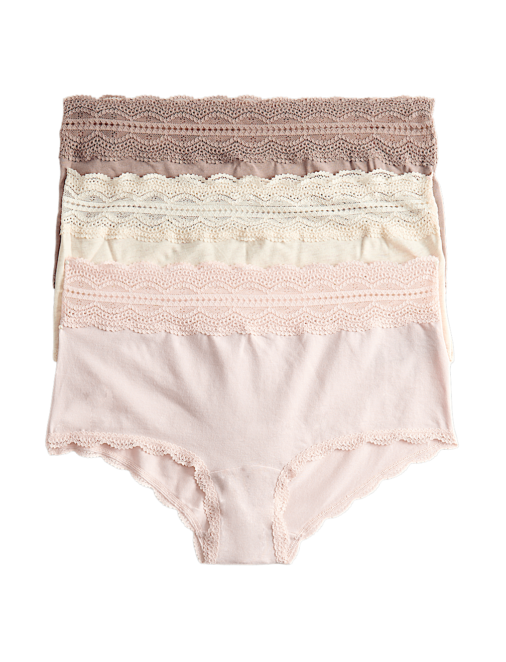 3pk Cotton Rich High Rise Shorts