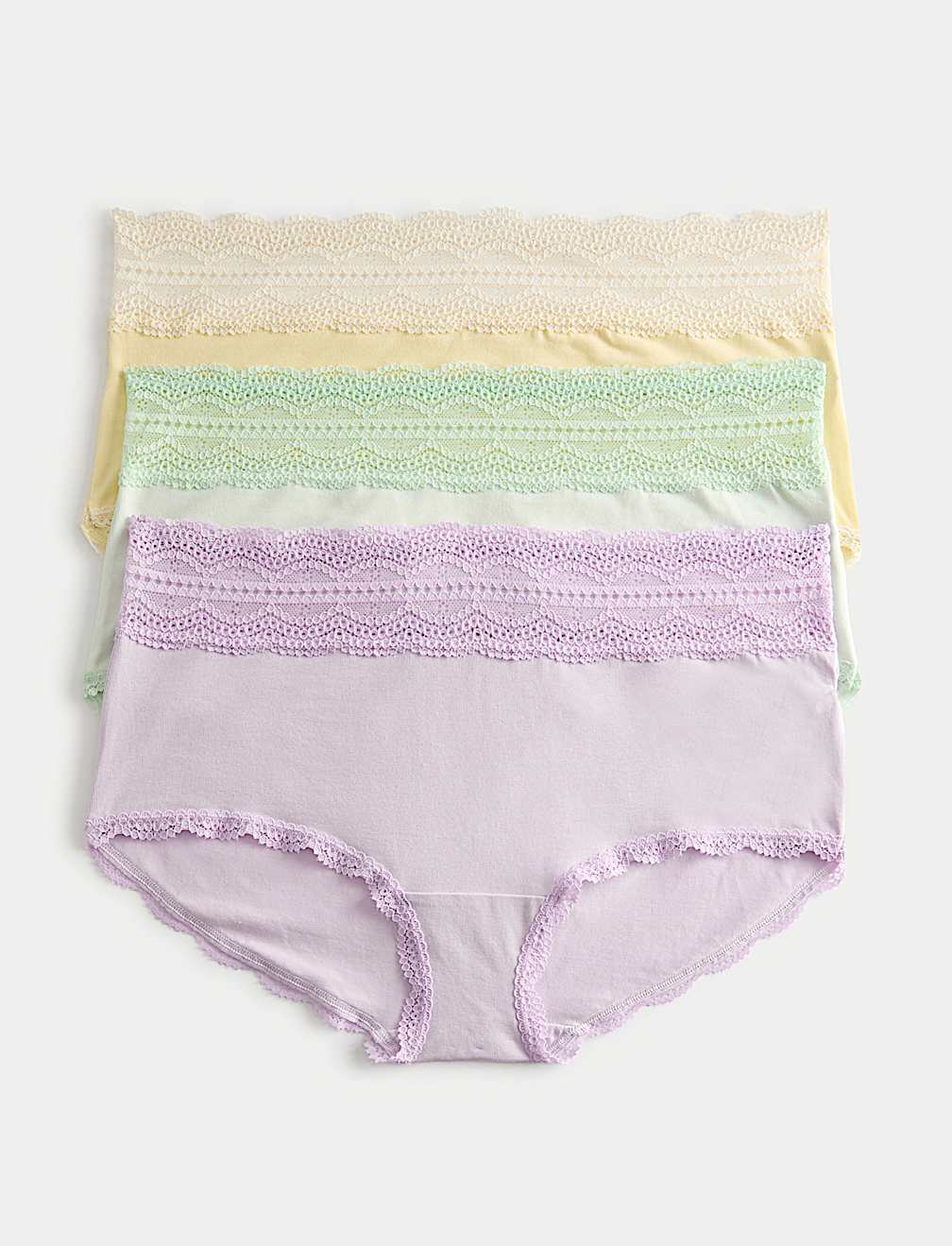 3pk Cotton Rich High Rise Shorts