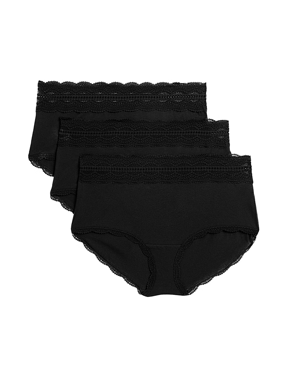 3pk Cotton Rich High Rise Shorts