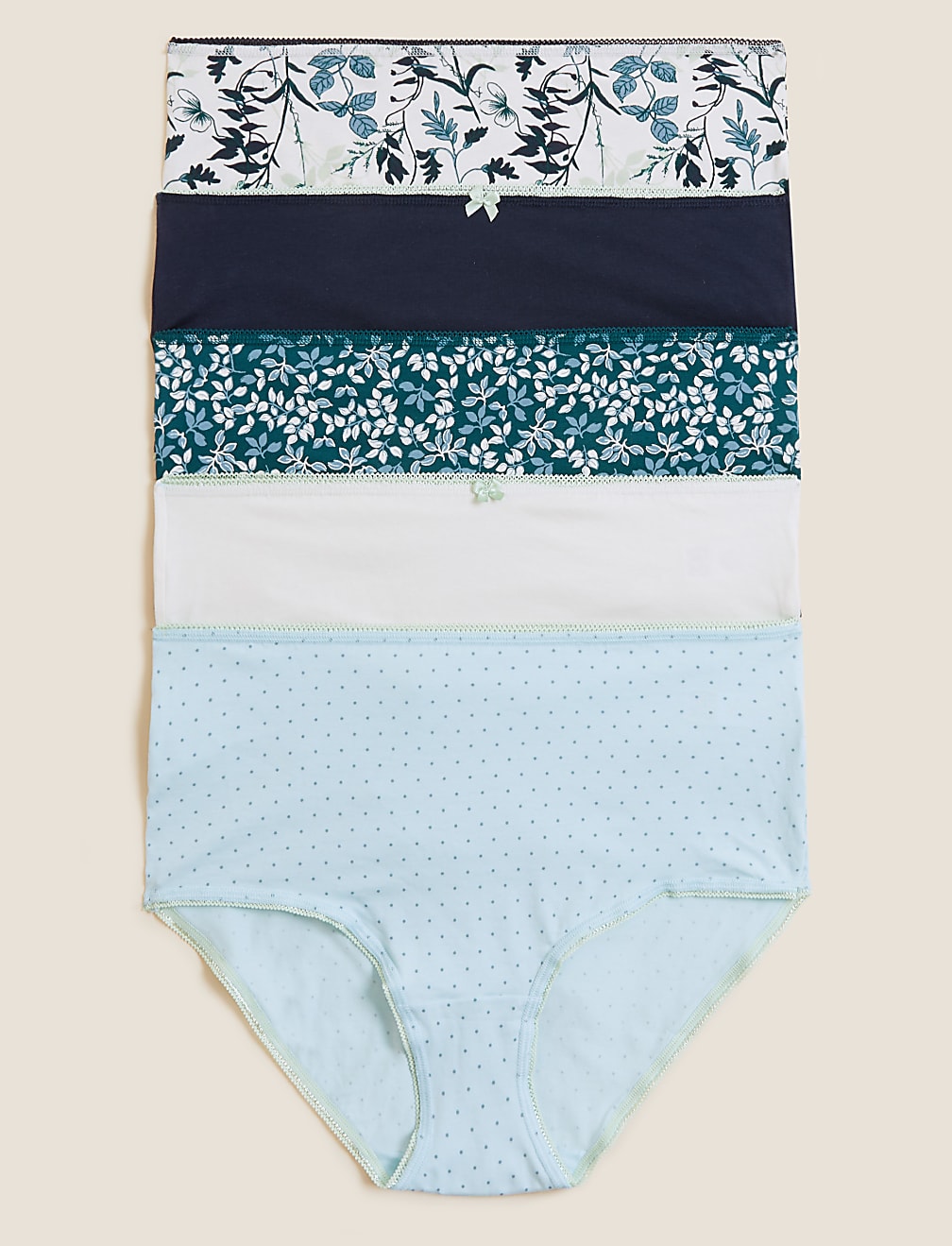 Buy 5pk Cotton Lycra Printed Full Briefs at Marks & Spencer