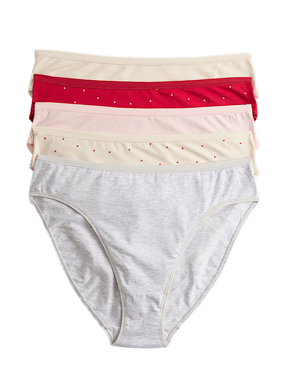 5pk Cotton Modal High Leg Knickers