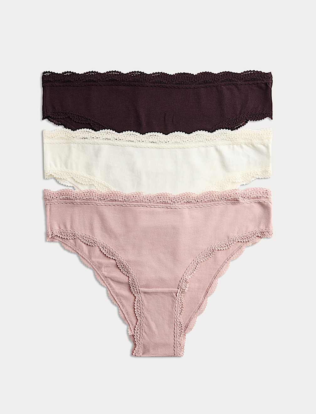 3pk Cotton Rich Brazilian Knickers