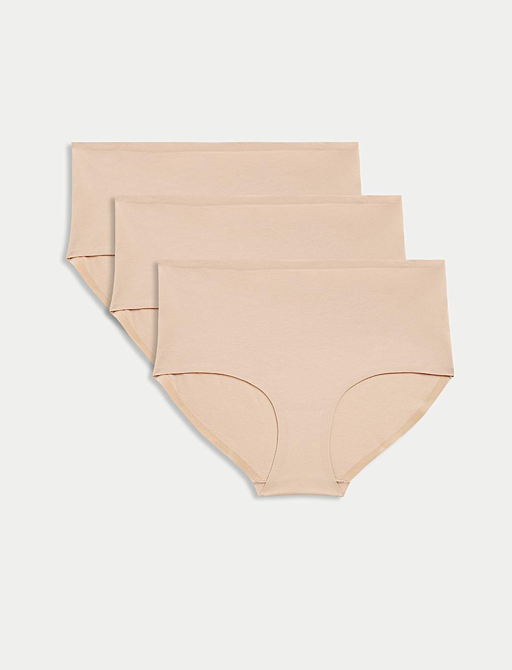 3pkNo VPL Cool Comfort&trade; Cotton High Rise Shorts