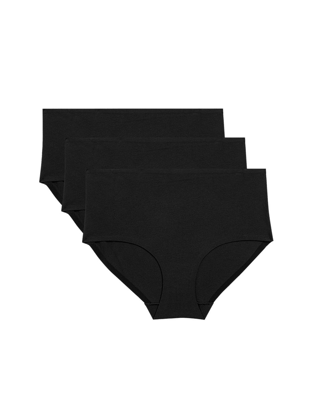 3pkNo VPL Cool Comfort&trade; Cotton High Rise Shorts