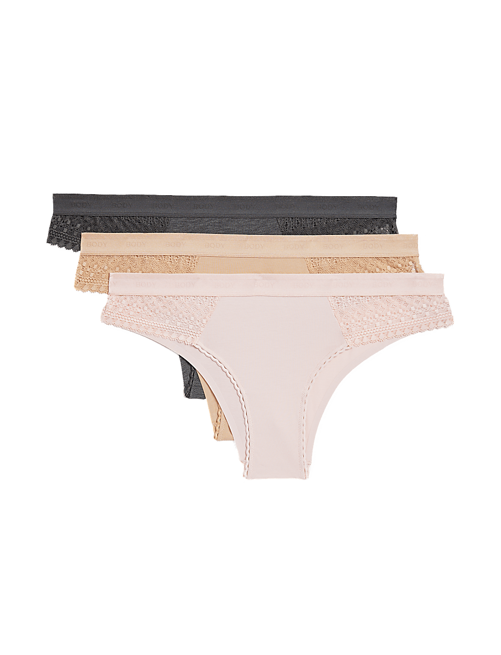 3pk Cotton Brazilian Knickers