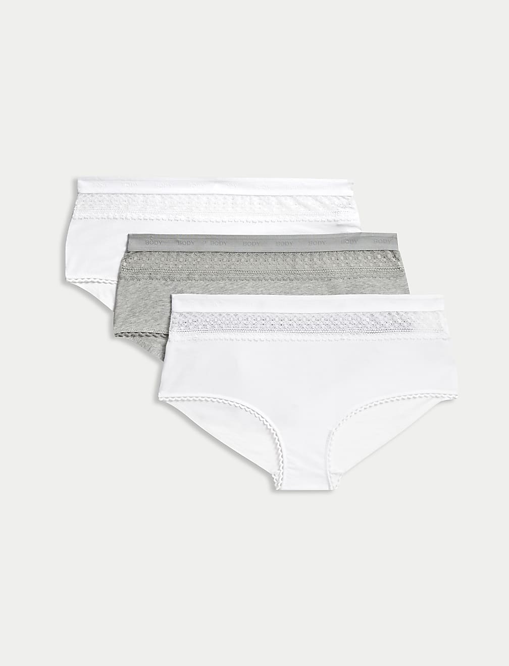 3pk Cotton Rich High Rise Shorts