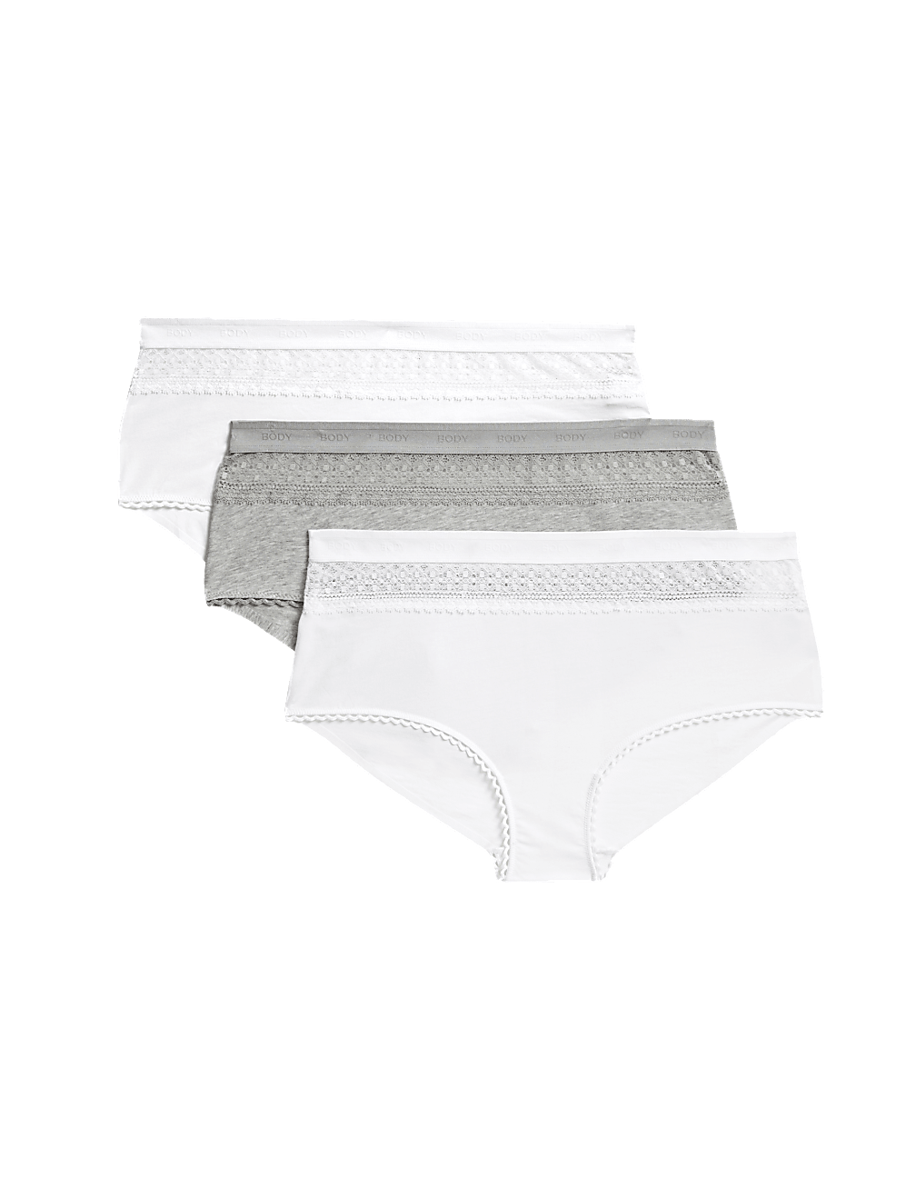 3pk Cotton Rich High Rise Shorts