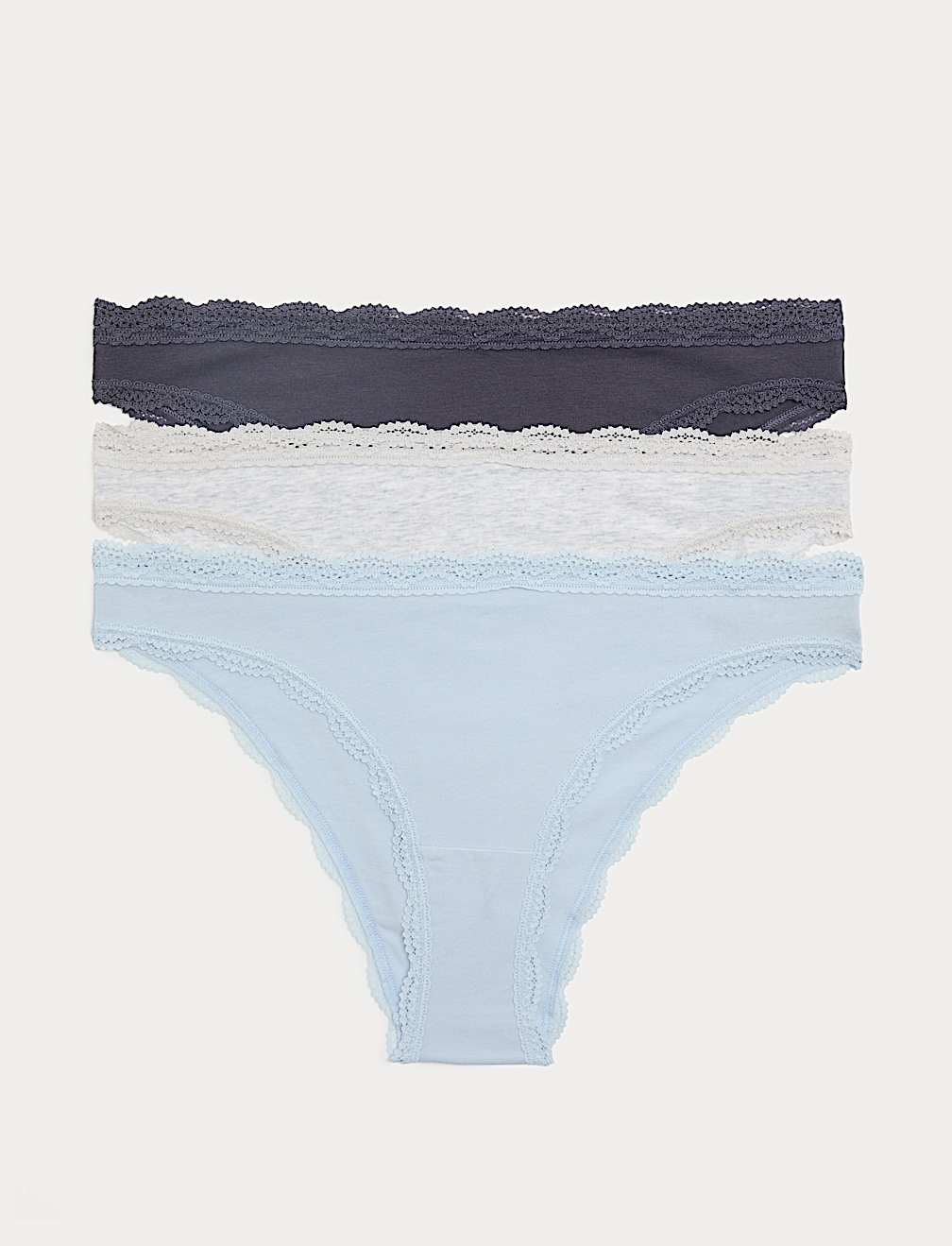 3 Pack Cotton Rich Brazilian Knickers