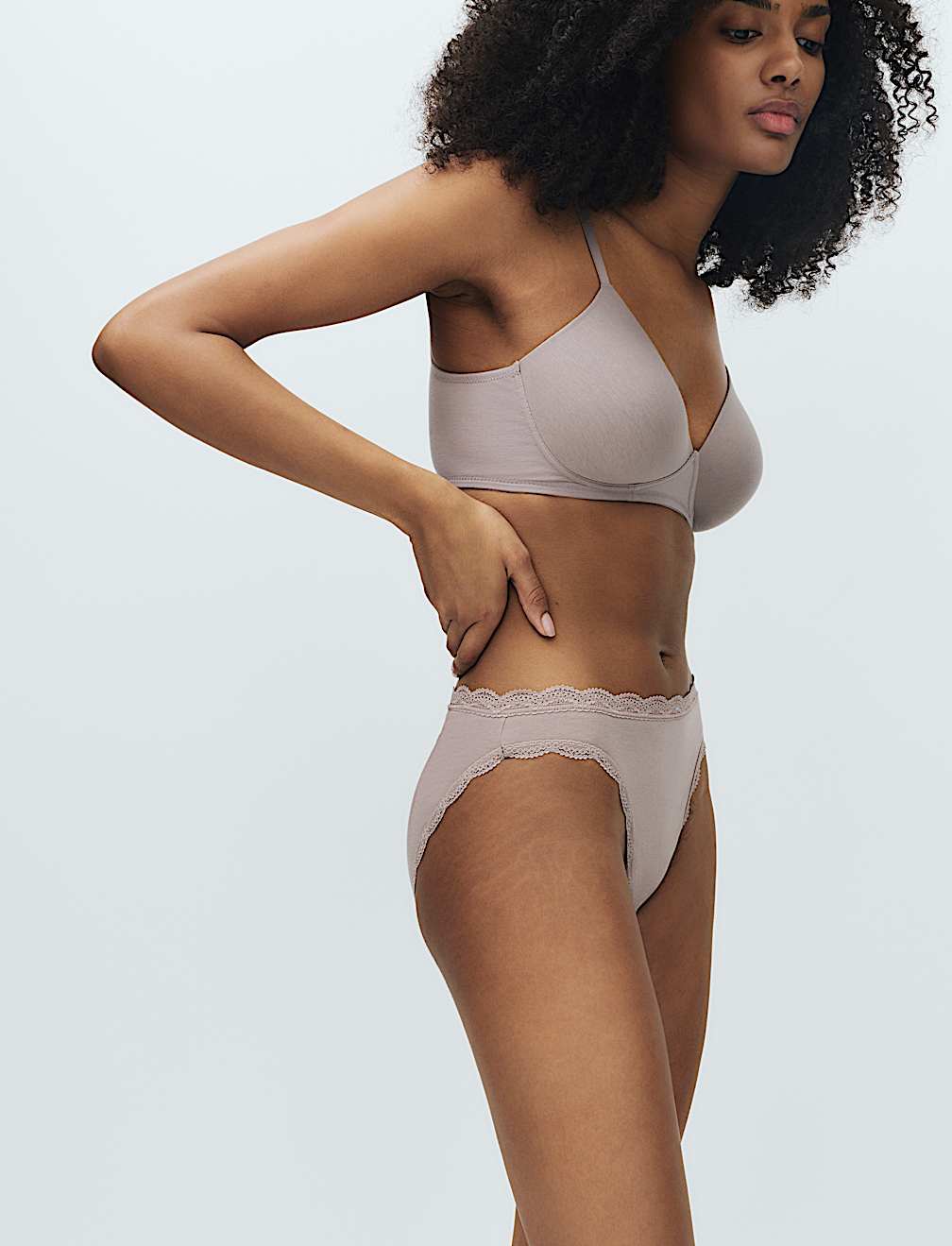 3pk Cotton Rich High Leg Knickers