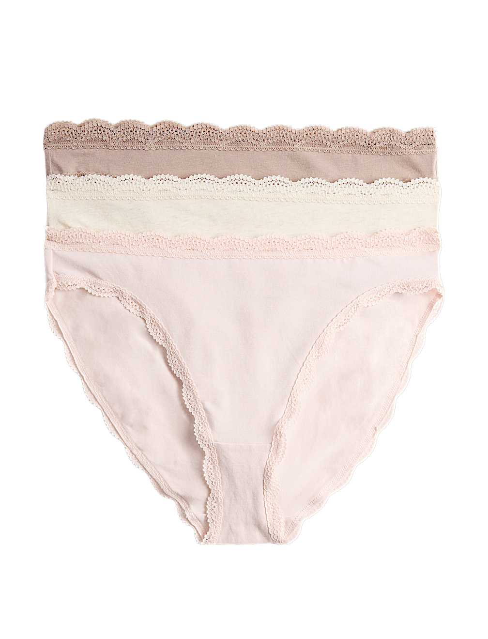 3pk Cotton Rich High Leg Knickers