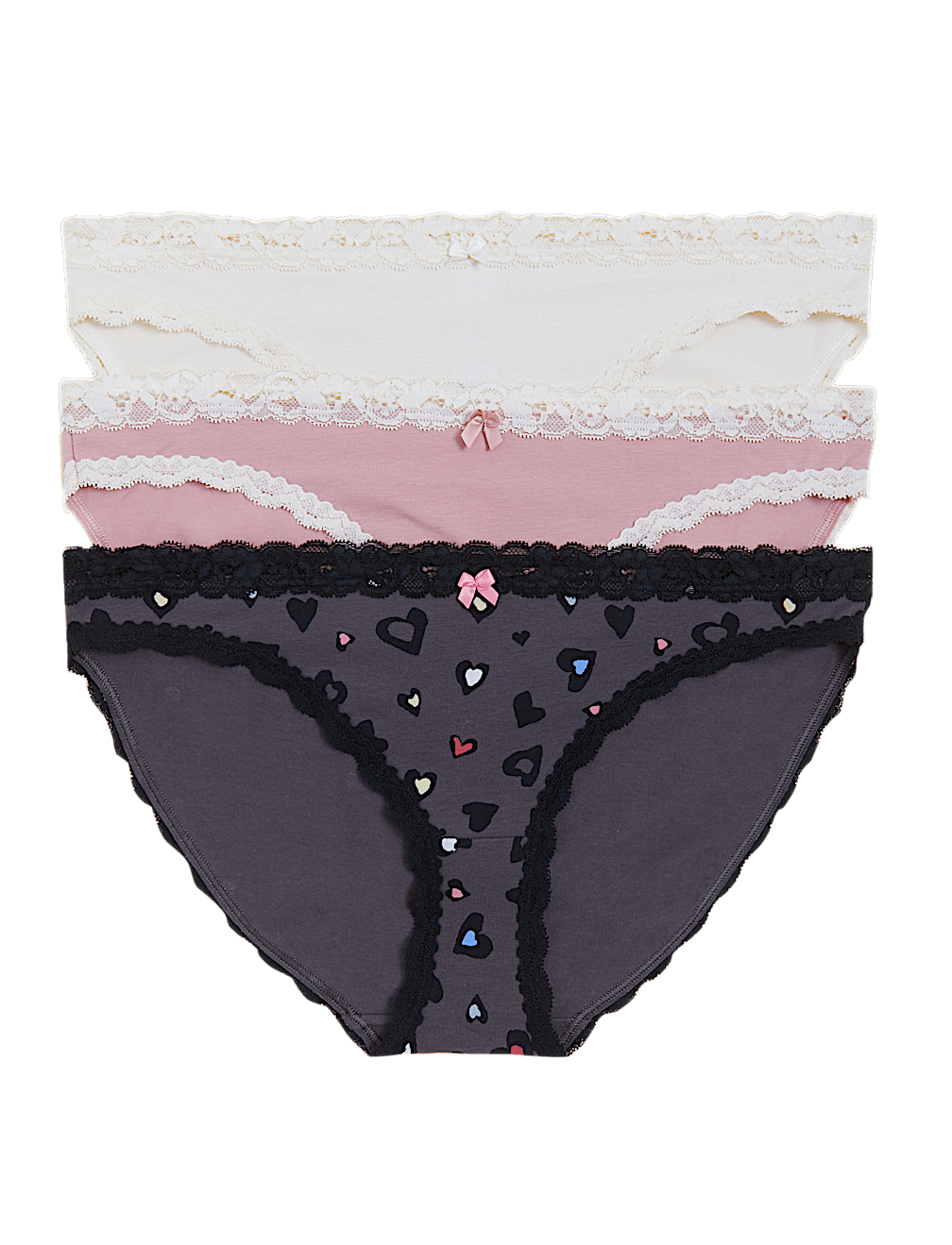 3pk Cotton Rich Printed Bikini Knickers