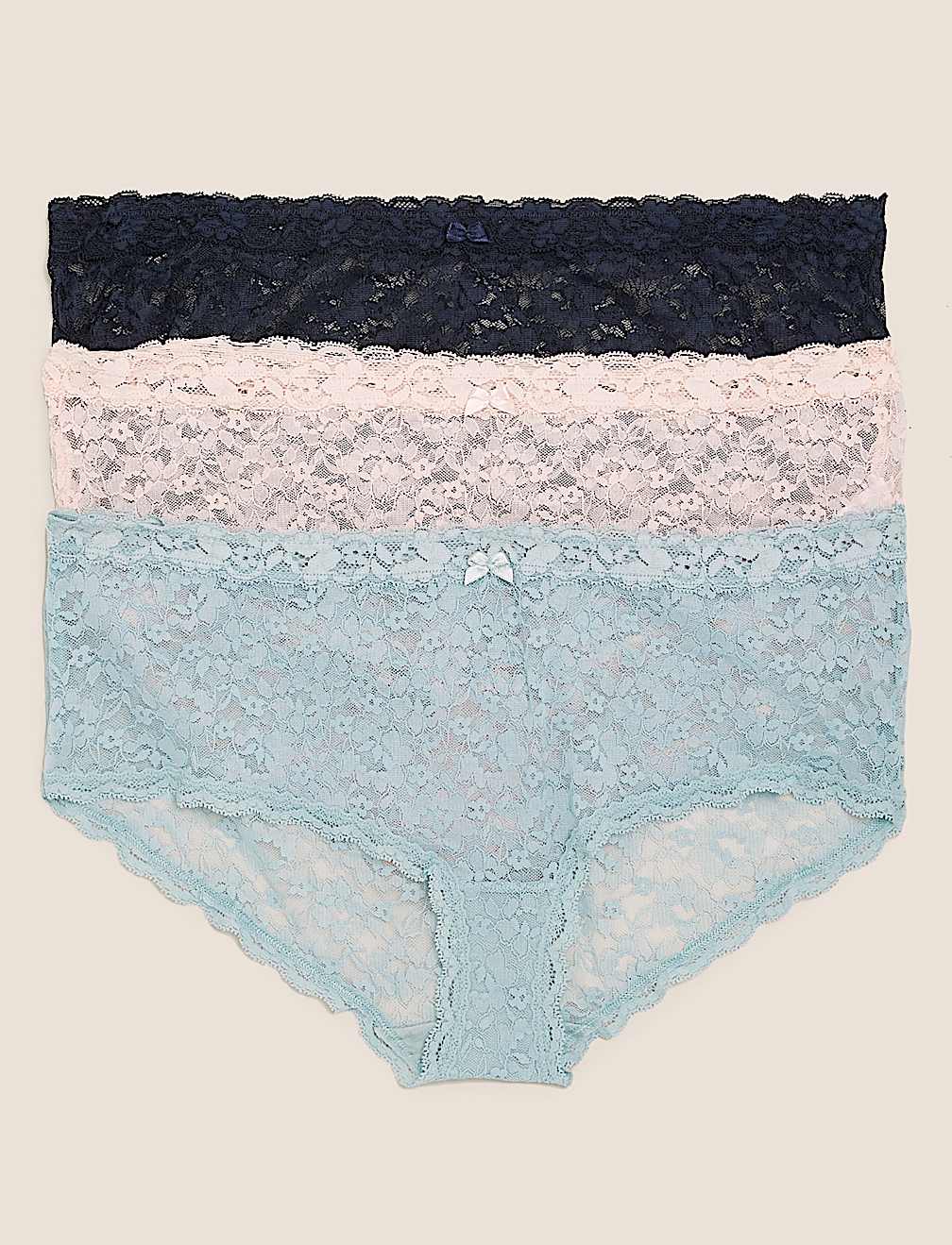 3pk Lace Low Rise Shorts