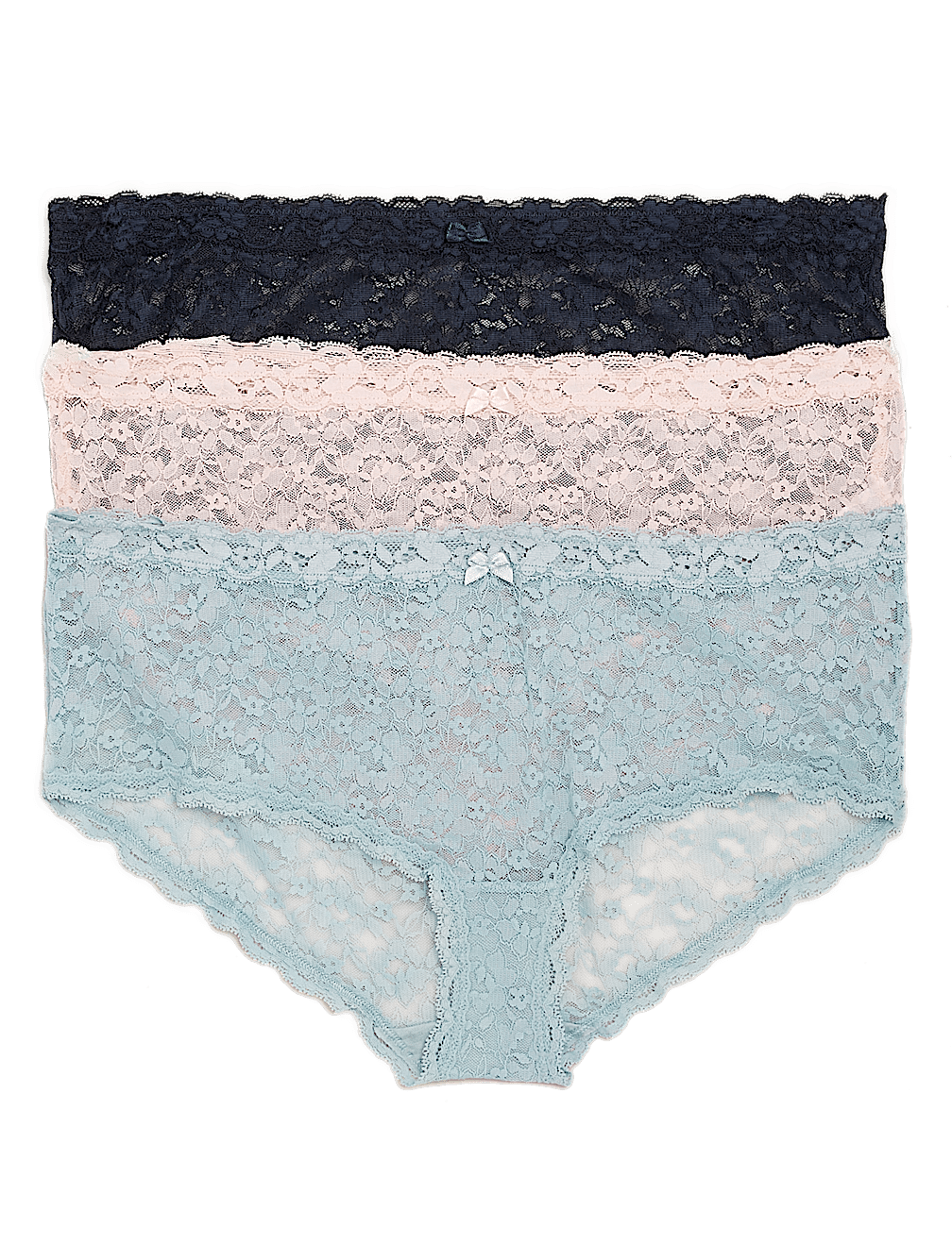 3pk Lace Low Rise Shorts