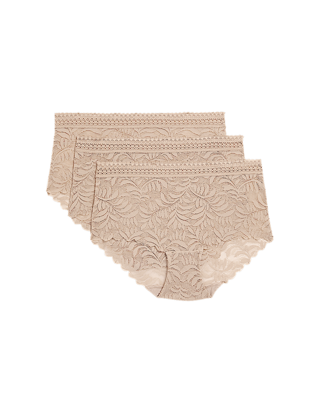 3pk Flexifit™ Lace High Rise Shorts