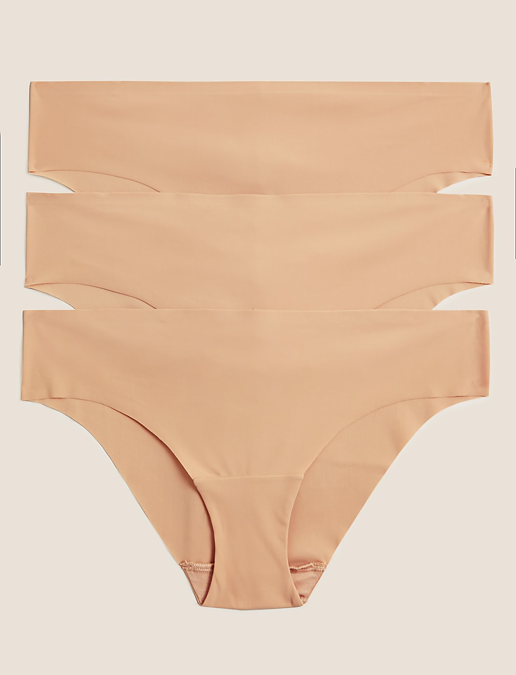 3pk No VPL Low Rise Brazilian Knickers