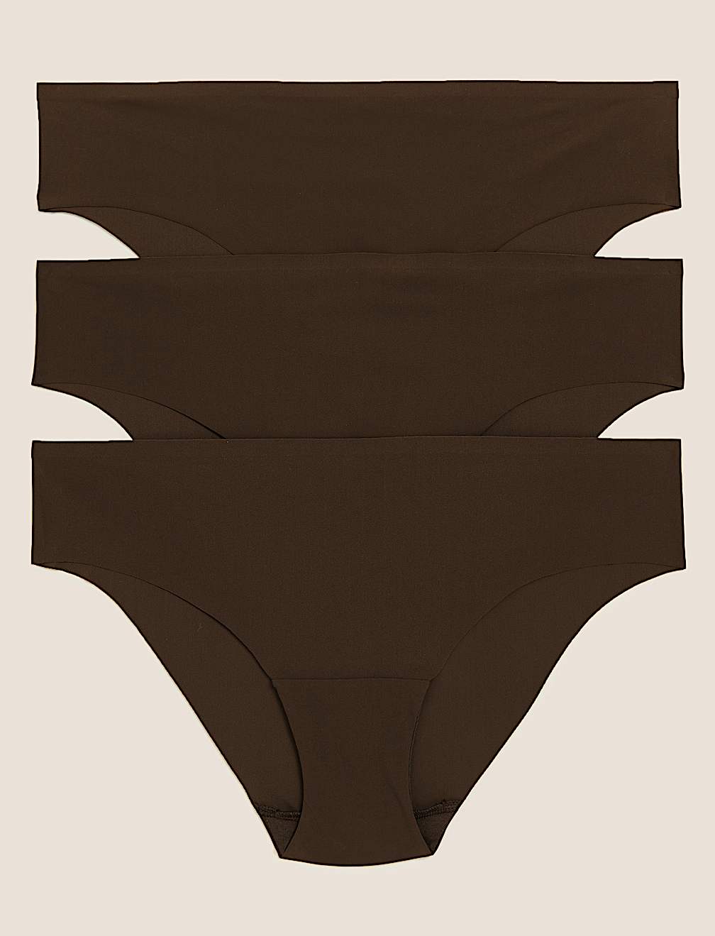 3pk No VPL Low Rise Brazilian Knickers