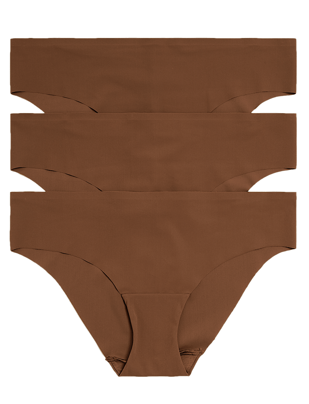 3pk No VPL Low Rise Brazilian Knickers