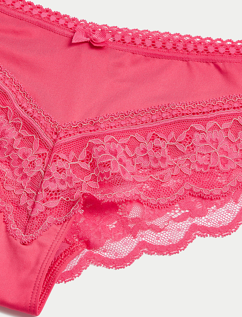 3pk Lace Trim Brazilian Knickers
