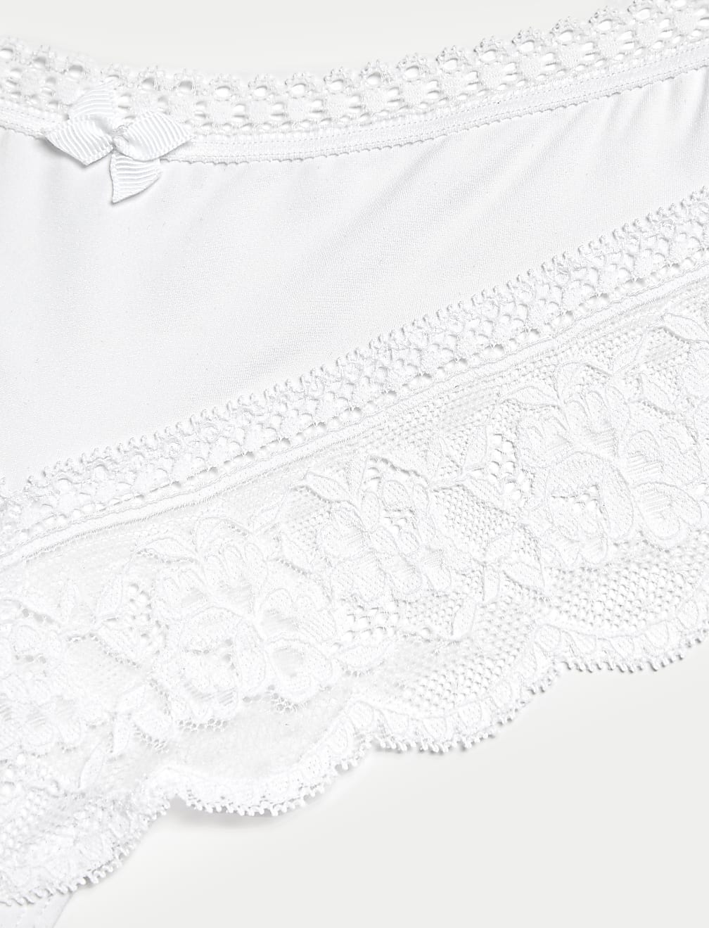 3pk Lace Trim Brazilian Knickers