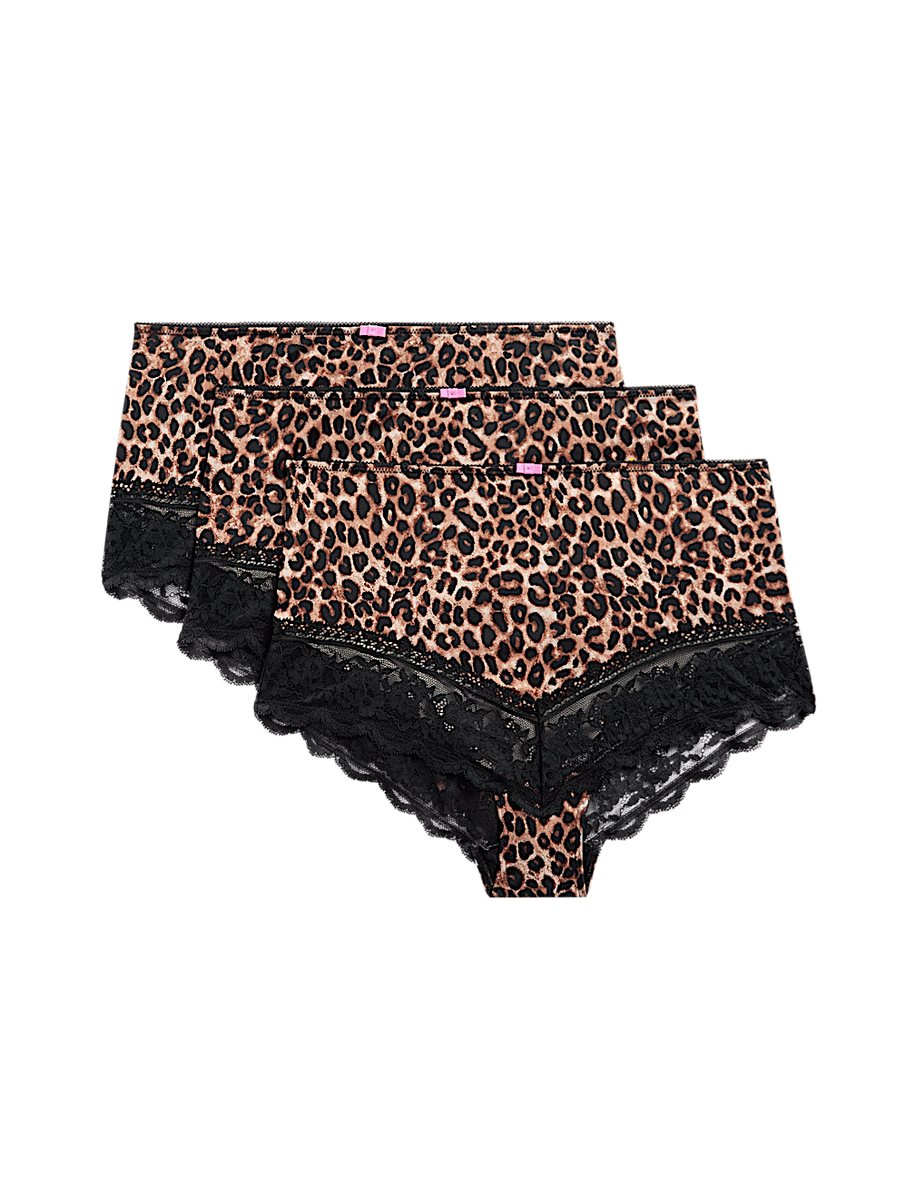3pk Lace Trim Full Briefs