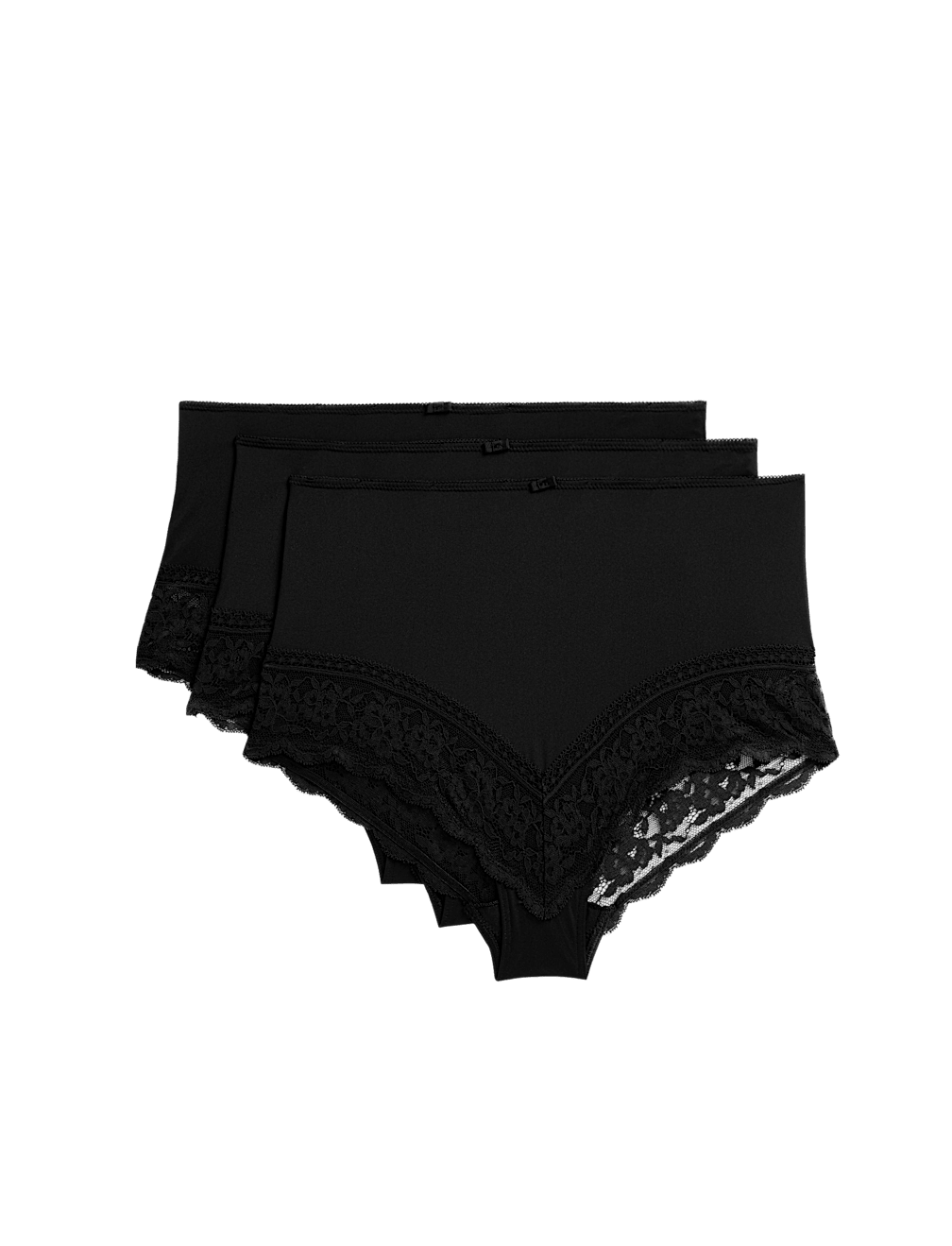 3pk Lace Trim Full Briefs