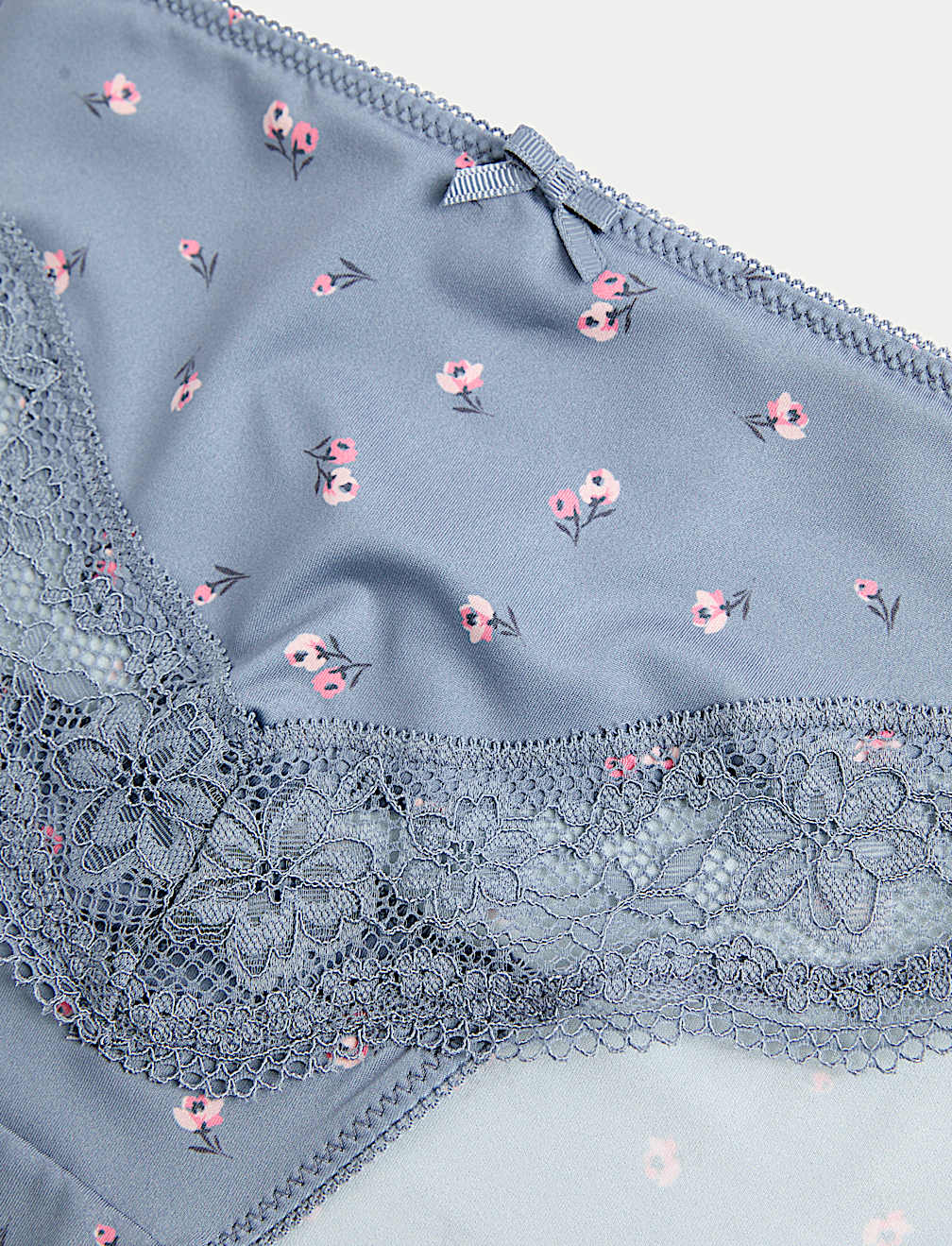 3pk Lace Trim High Leg Knickers